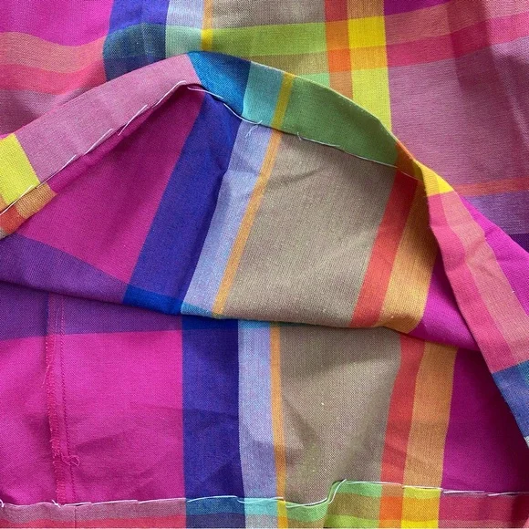 Vintage J.B.S Linen Blend Colorful Midi Dress 14, fits like 10 Pink - Picture 10 of 11